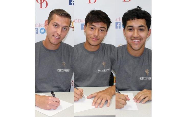 COD Men’s Soccer: Costagliola, Teran & Uribe sign their letters with Providence Christian